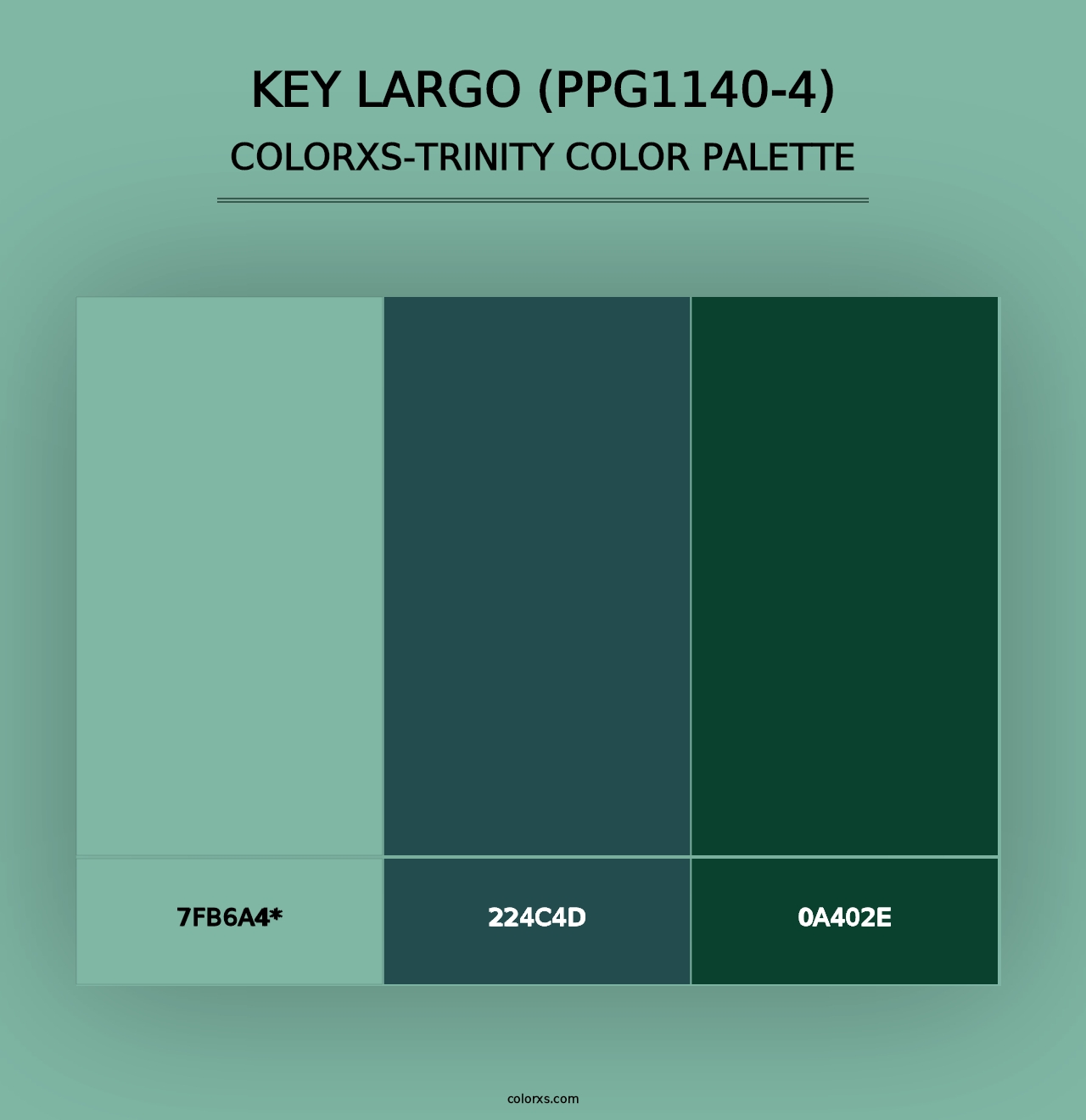 Key Largo (PPG1140-4) - Colorxs Trinity Palette