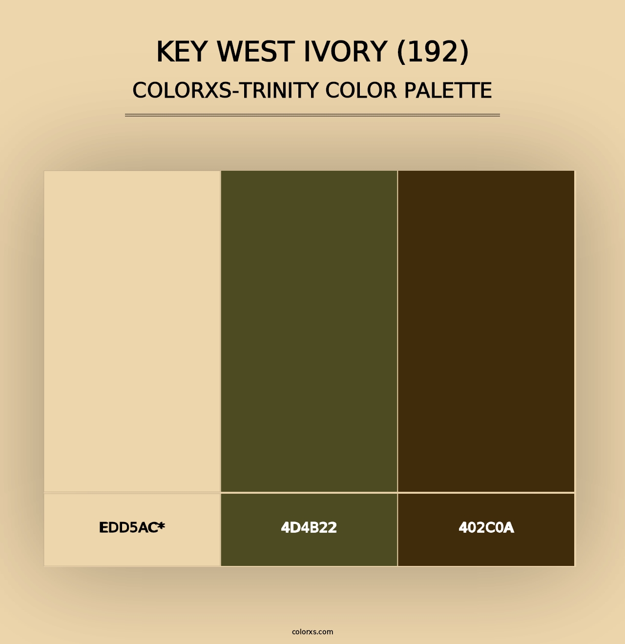 Key West Ivory (192) - Colorxs Trinity Palette