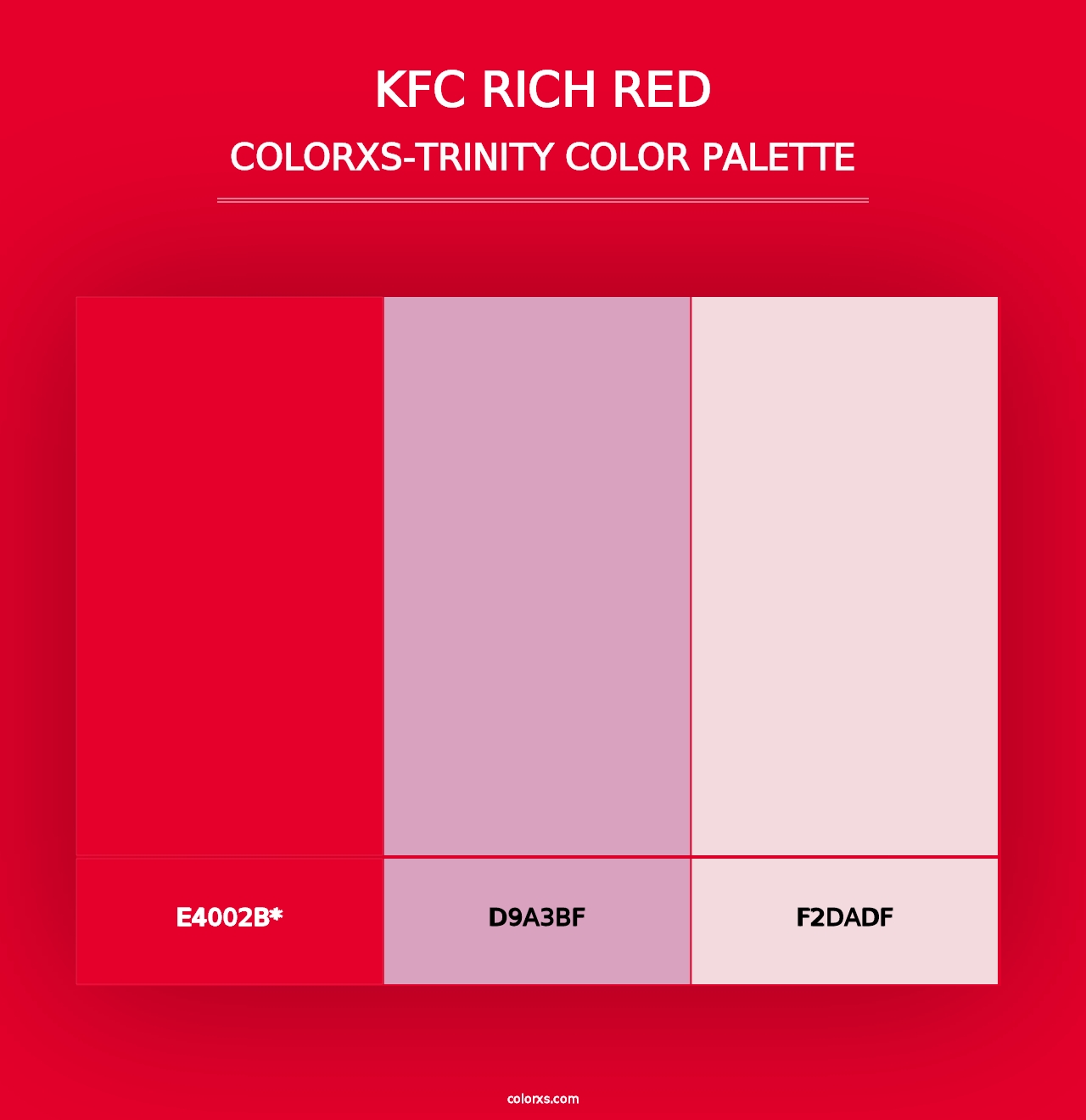 KFC Rich Red - Colorxs Trinity Palette