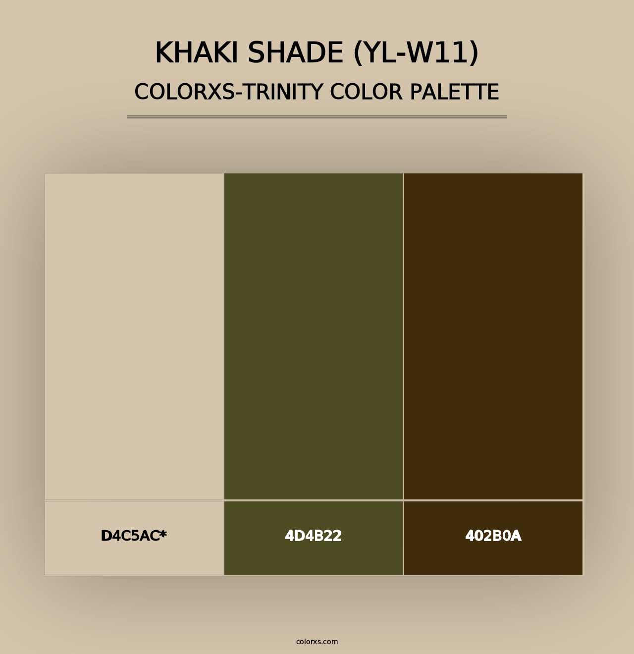 Khaki Shade (YL-W11) - Colorxs Trinity Palette