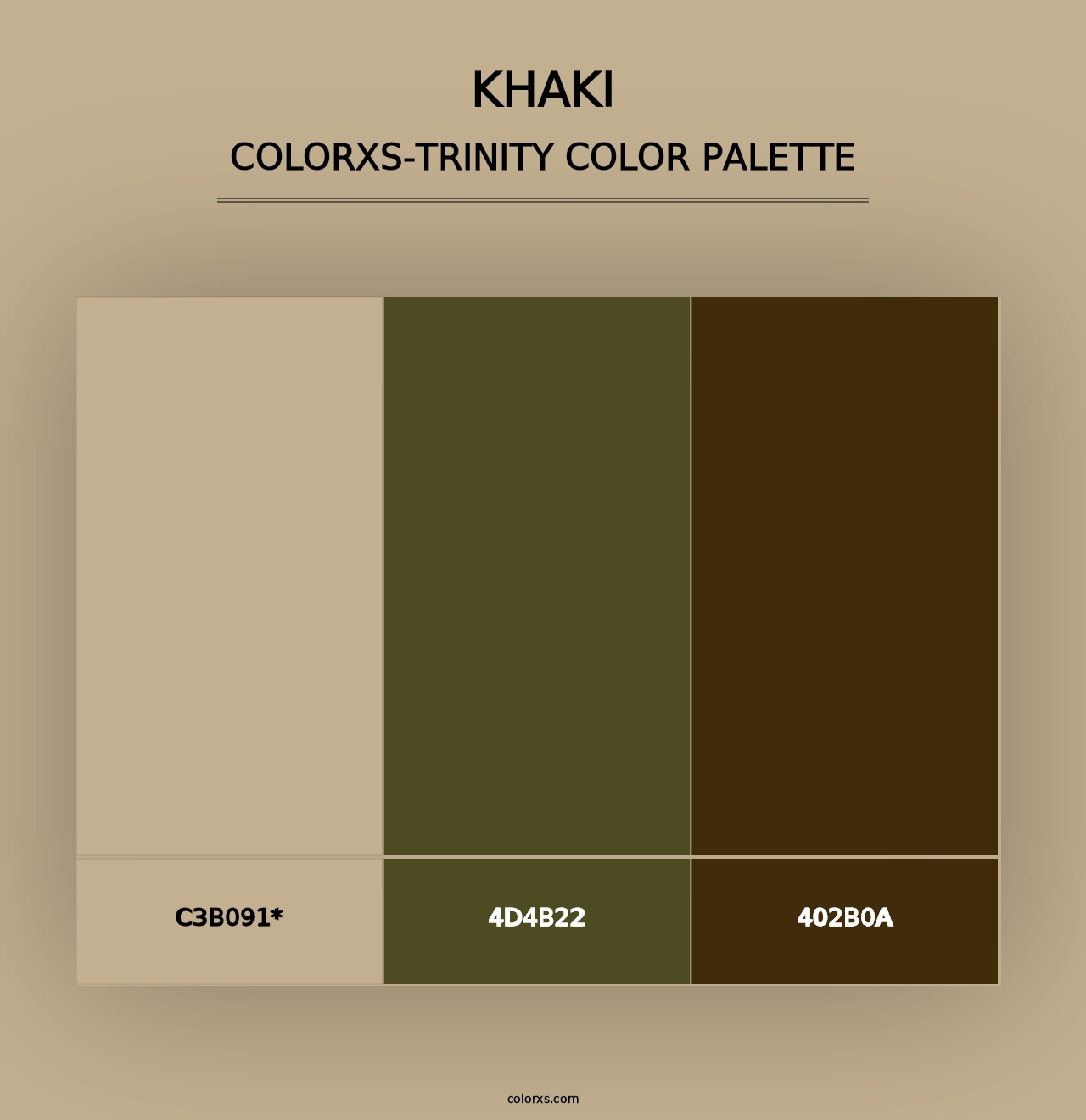 Khaki - Colorxs Trinity Palette