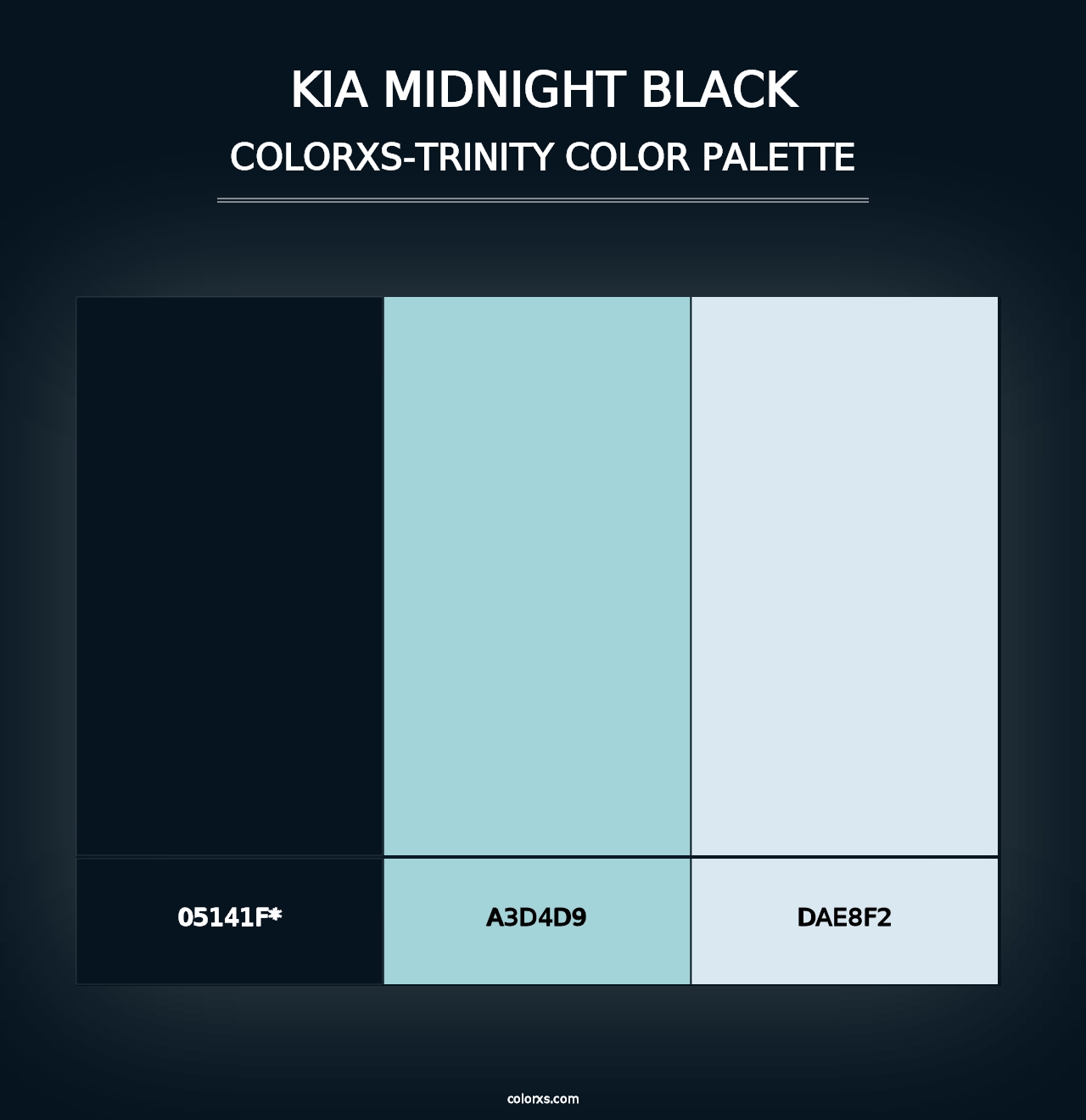 Kia Midnight Black - Colorxs Trinity Palette