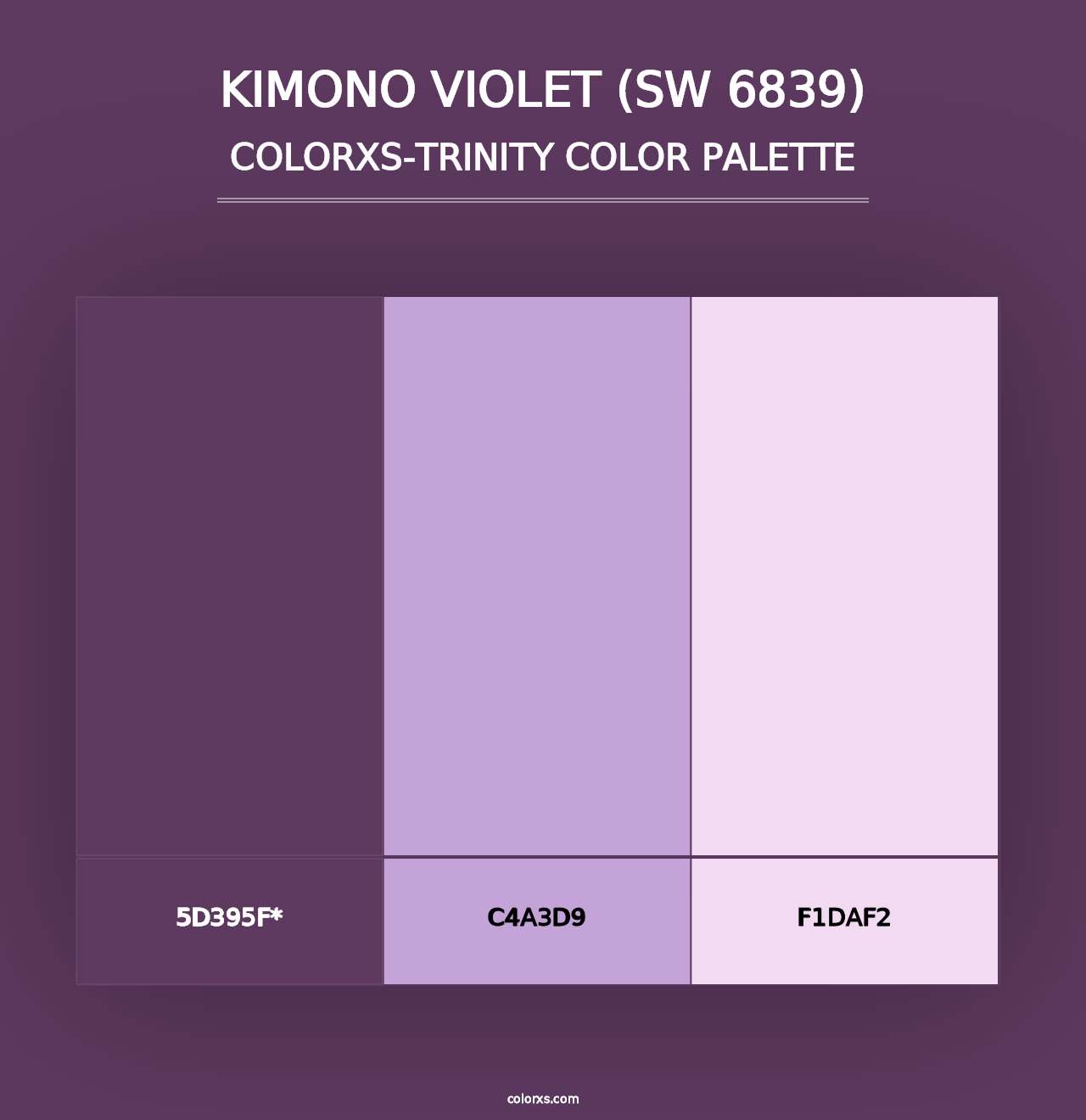 Kimono Violet (SW 6839) - Colorxs Trinity Palette