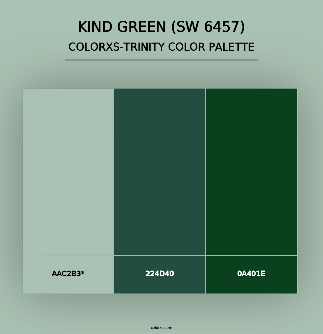 Kind Green (SW 6457) - Colorxs Trinity Palette