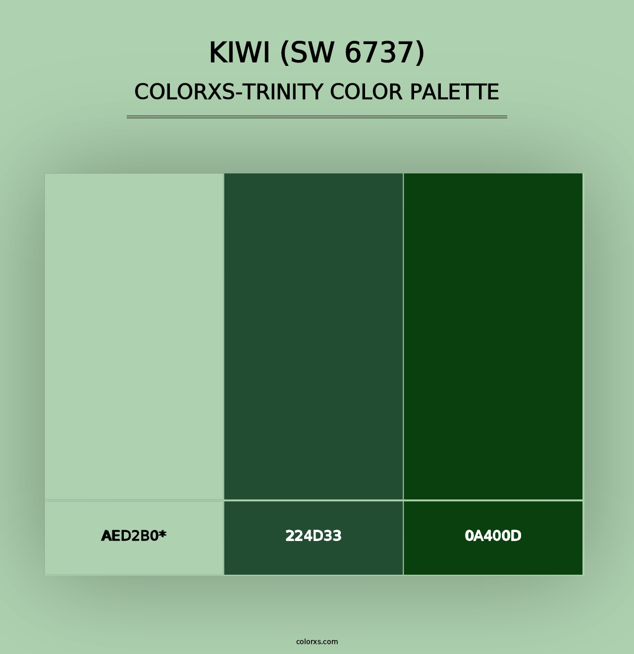 Kiwi (SW 6737) - Colorxs Trinity Palette