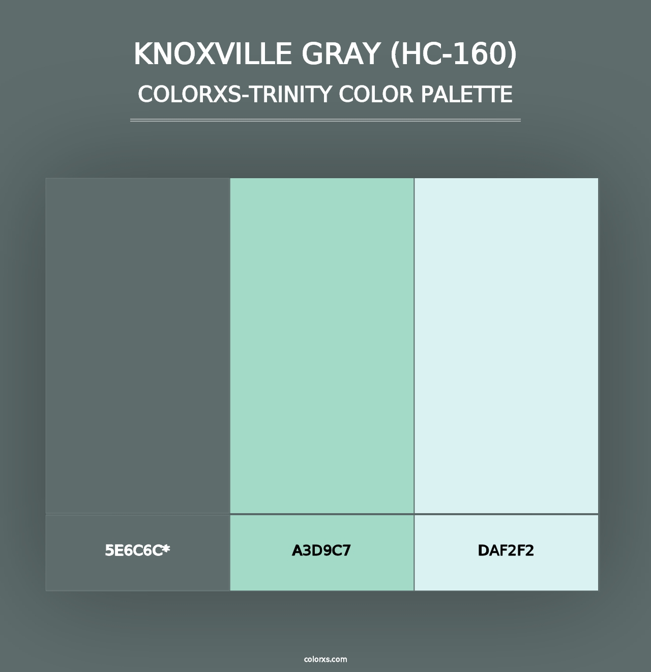 Knoxville Gray (HC-160) - Colorxs Trinity Palette