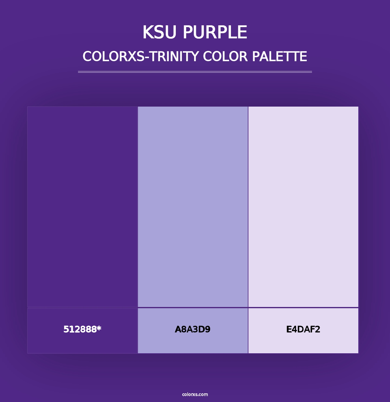 KSU Purple - Colorxs Trinity Palette