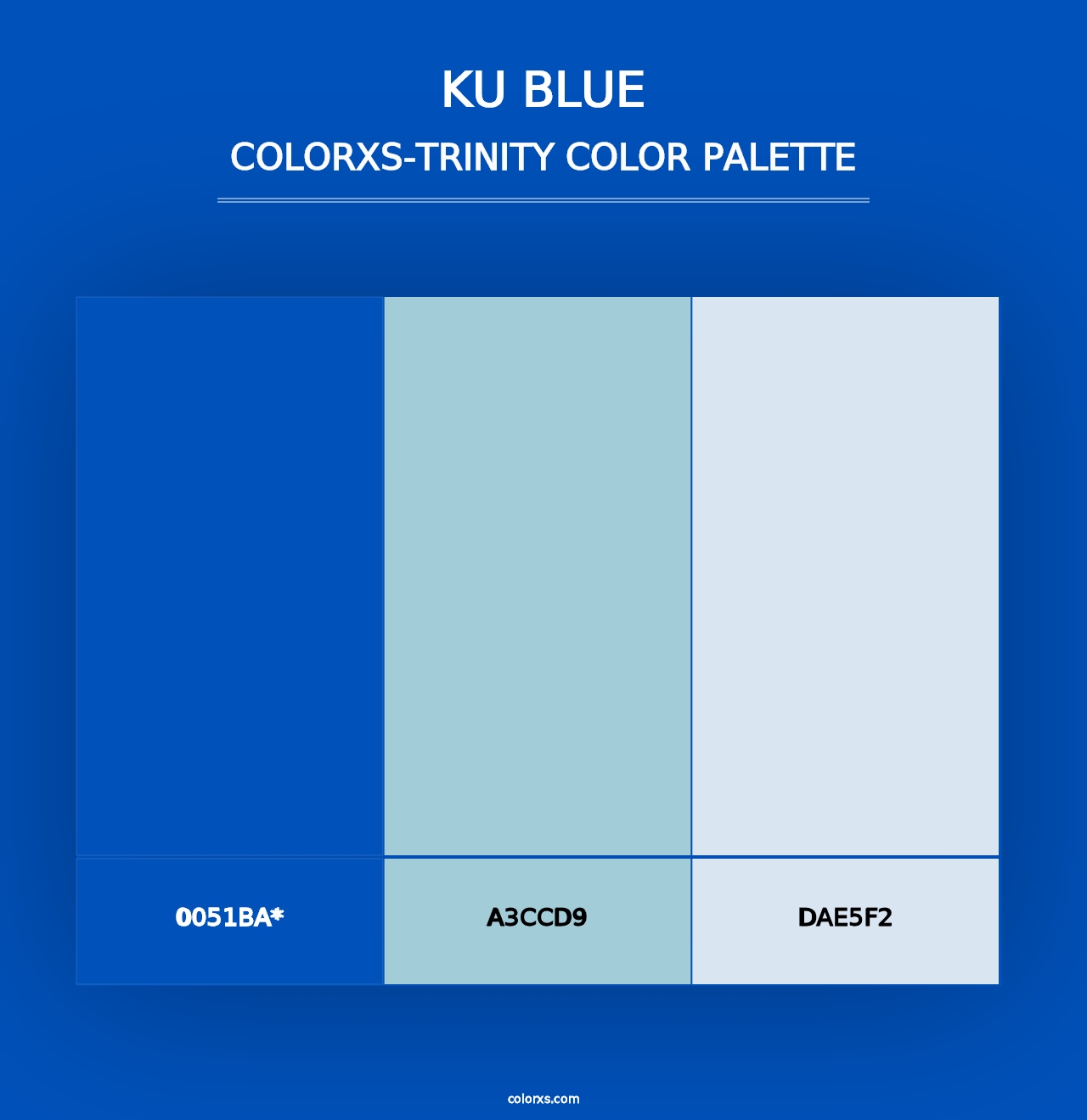 KU Blue - Colorxs Trinity Palette