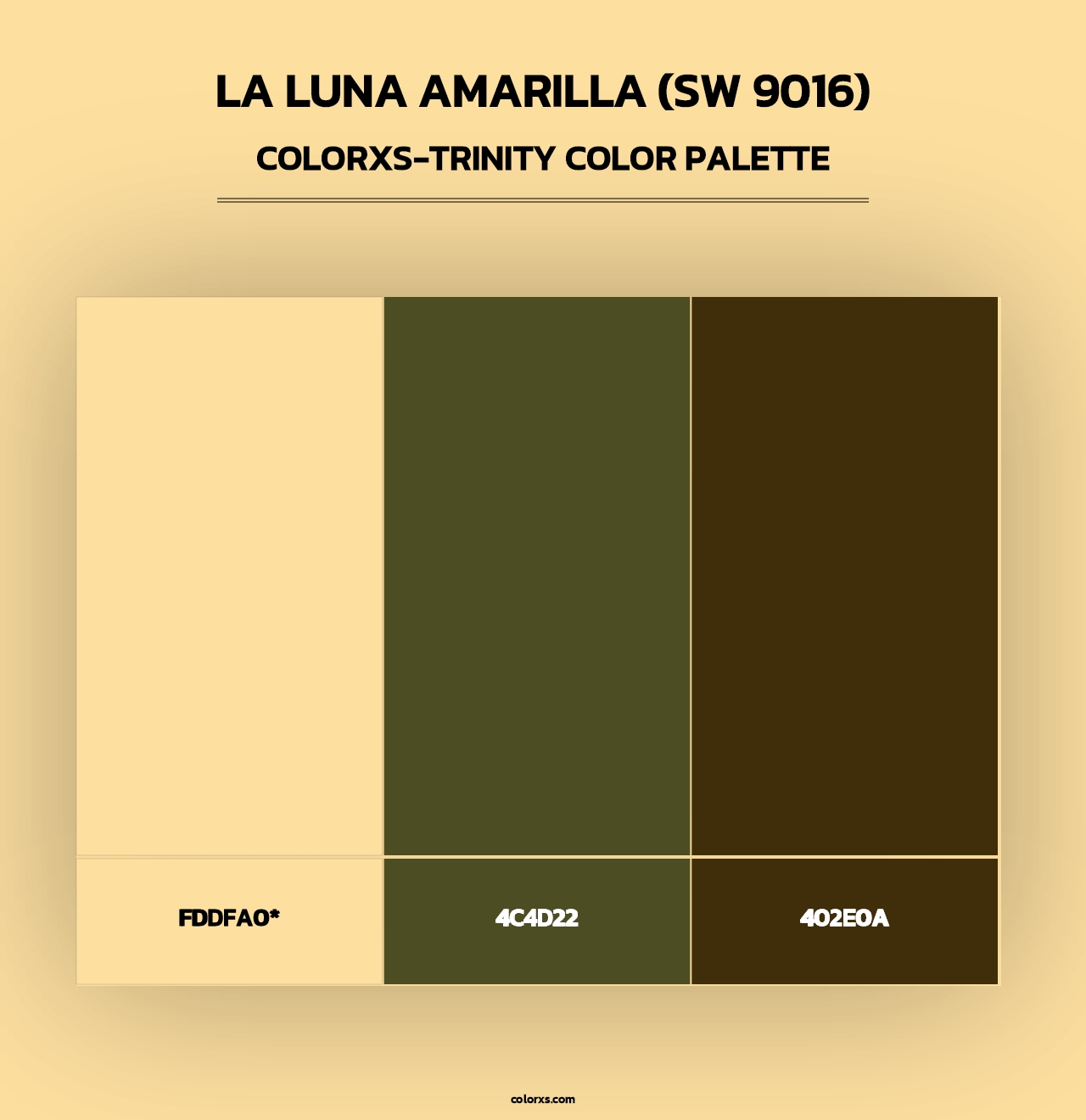 La Luna Amarilla (SW 9016) - Colorxs Trinity Palette