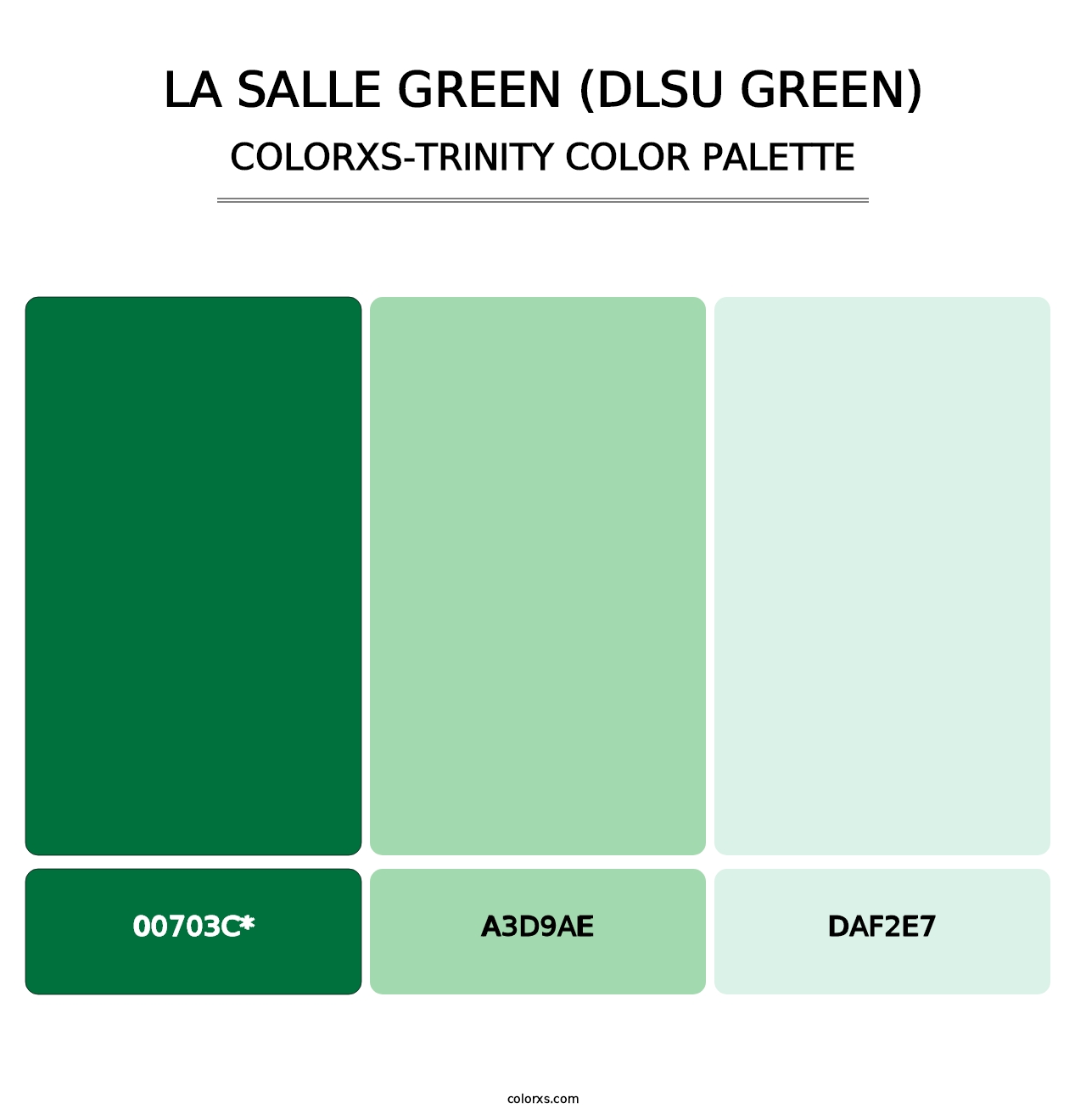 La Salle Green (DLSU Green) - Colorxs Trinity Palette