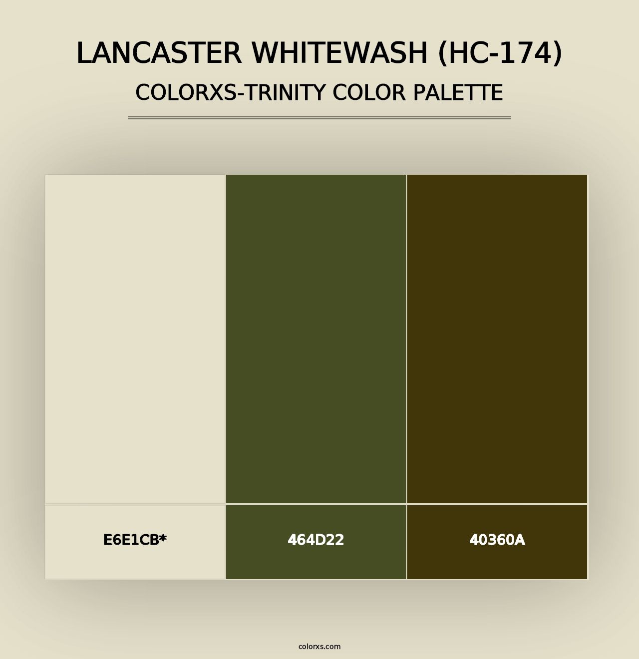 Lancaster Whitewash (HC-174) - Colorxs Trinity Palette