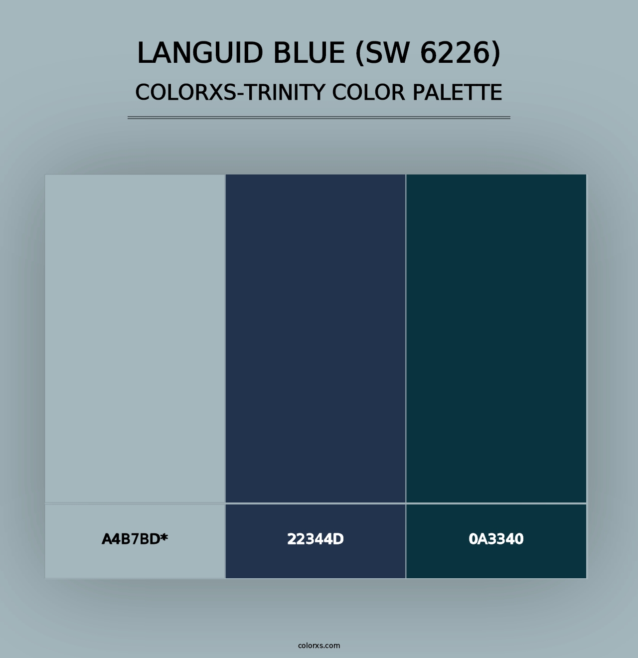 Languid Blue (SW 6226) - Colorxs Trinity Palette