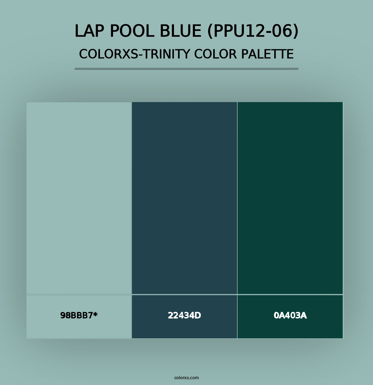 Lap Pool Blue (PPU12-06) - Colorxs Trinity Palette