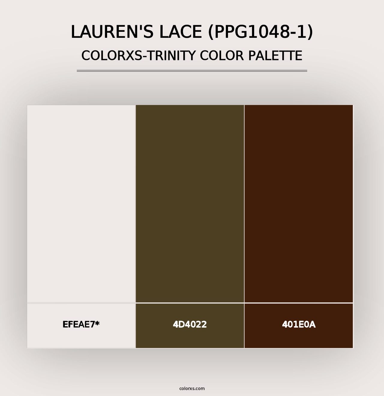 Lauren's Lace (PPG1048-1) - Colorxs Trinity Palette