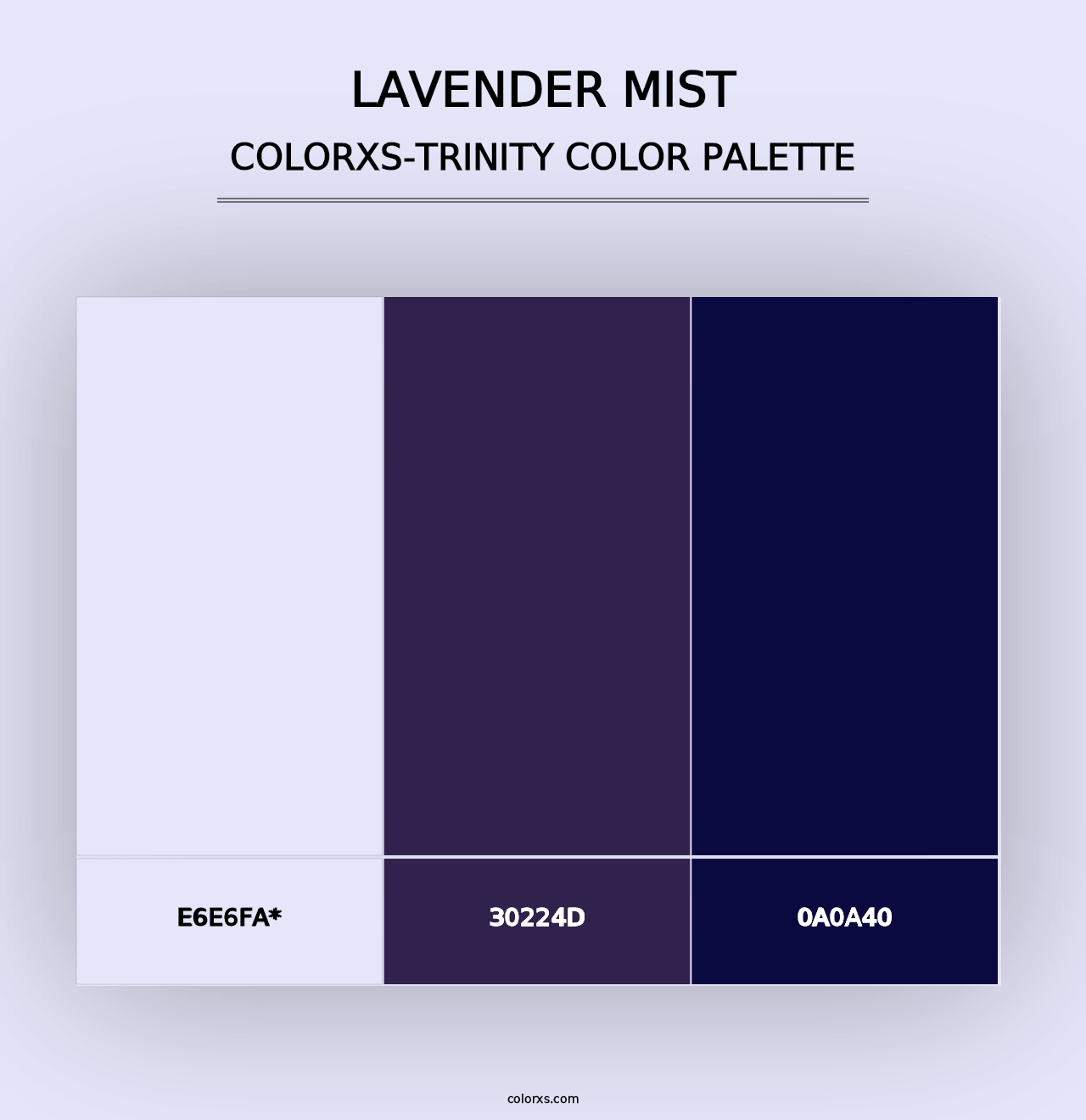 Lavender Mist - Colorxs Trinity Palette