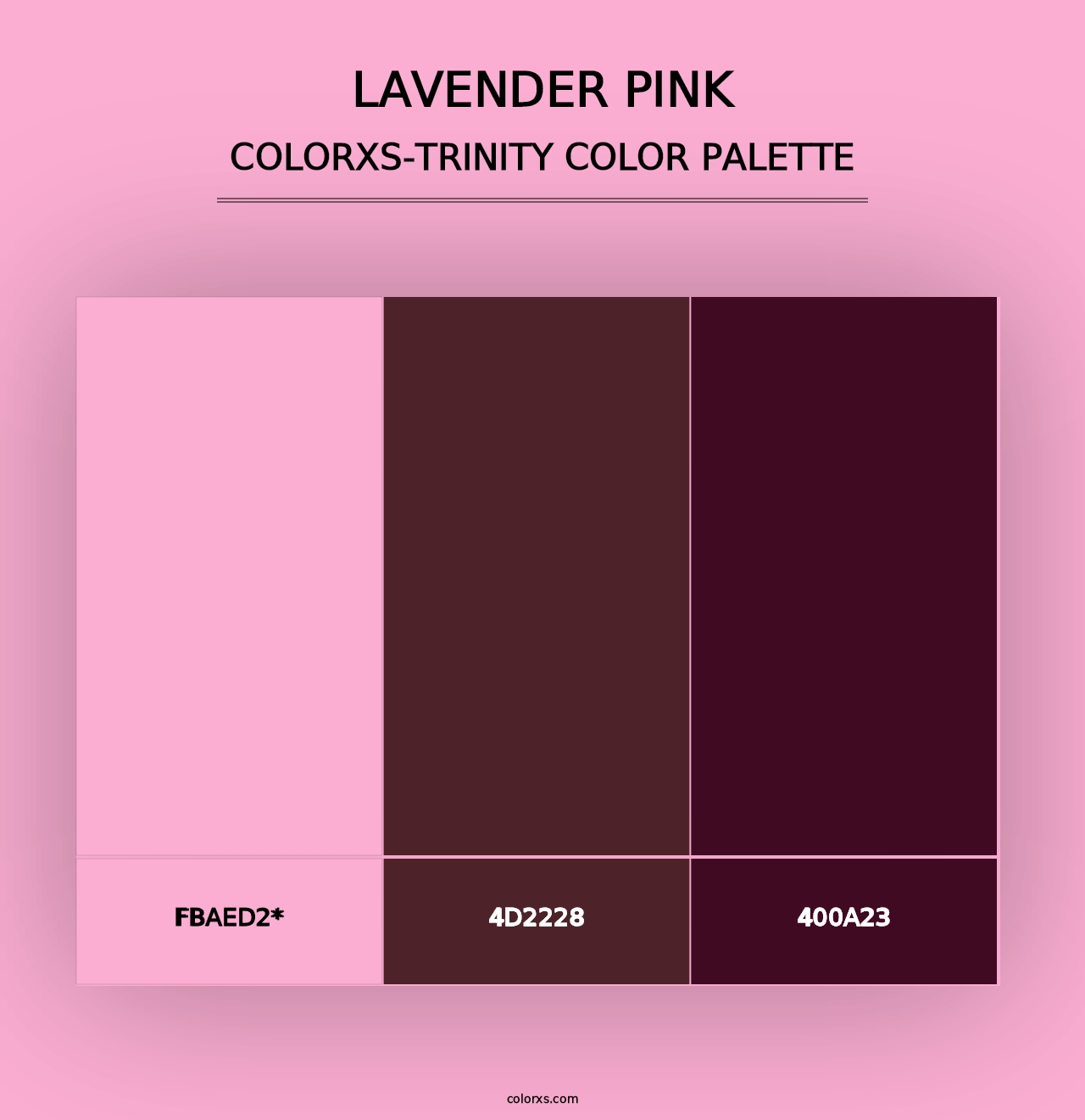 Lavender Pink - Colorxs Trinity Palette