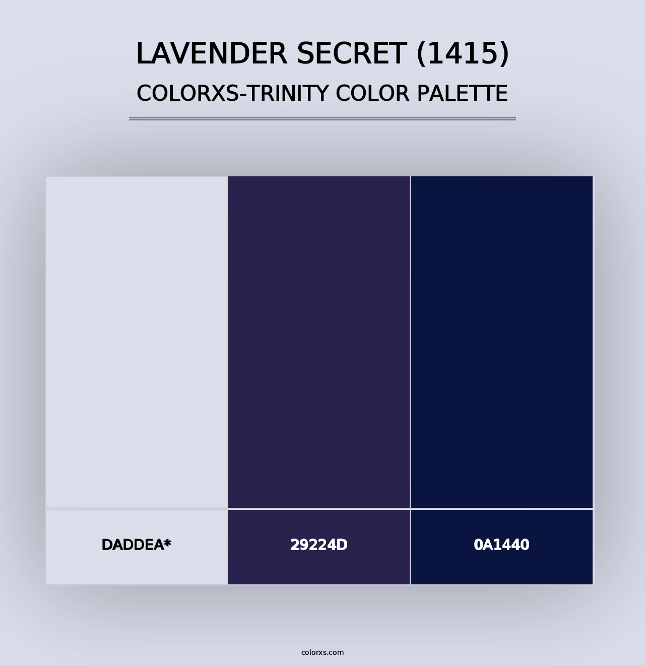 Lavender Secret (1415) - Colorxs Trinity Palette