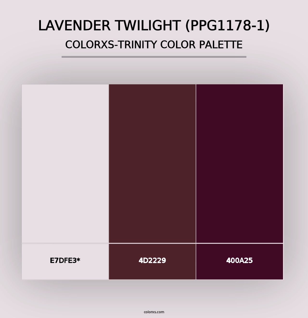 Lavender Twilight (PPG1178-1) - Colorxs Trinity Palette