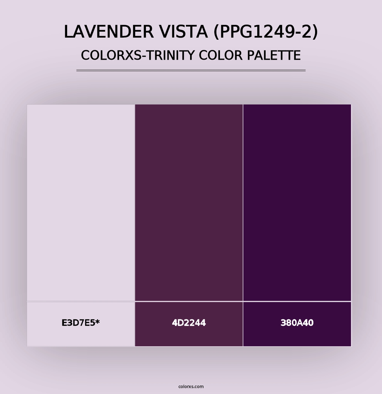 Lavender Vista (PPG1249-2) - Colorxs Trinity Palette