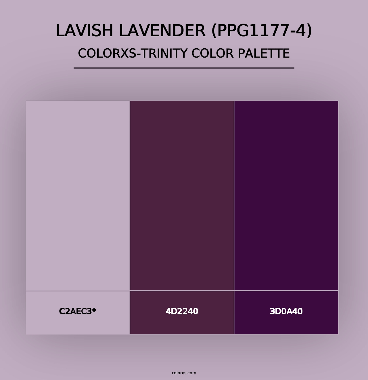 Lavish Lavender (PPG1177-4) - Colorxs Trinity Palette