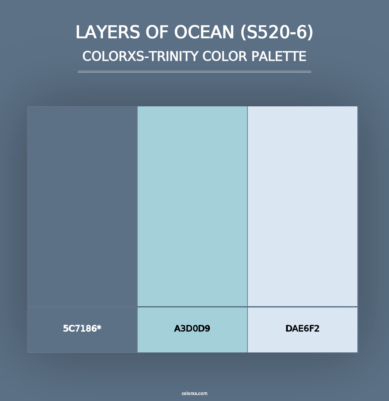 Layers Of Ocean (S520-6) - Colorxs Trinity Palette