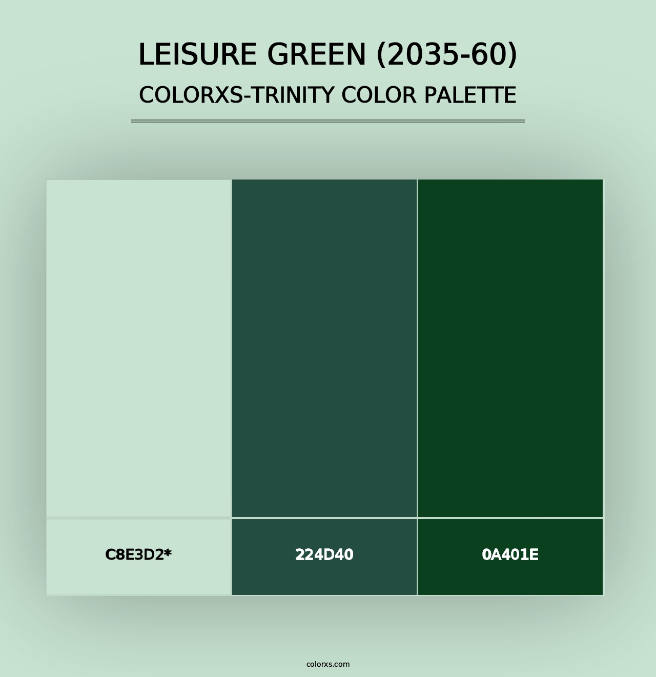 Leisure Green (2035-60) - Colorxs Trinity Palette