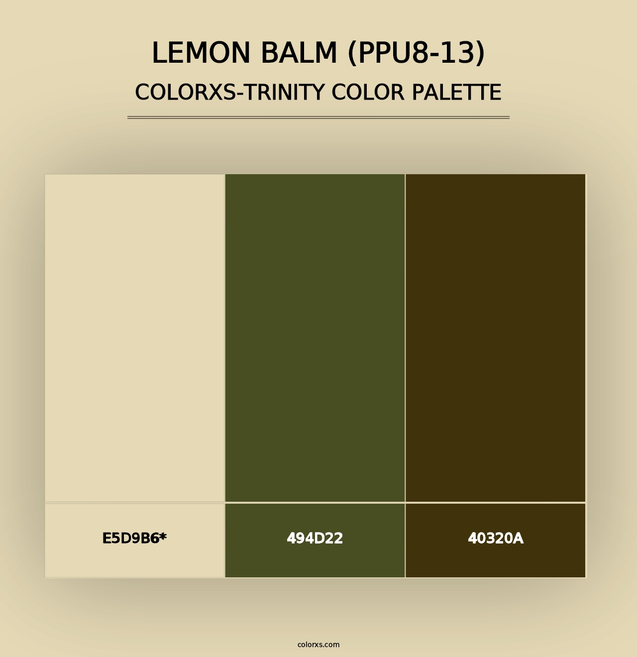 Lemon Balm (PPU8-13) - Colorxs Trinity Palette