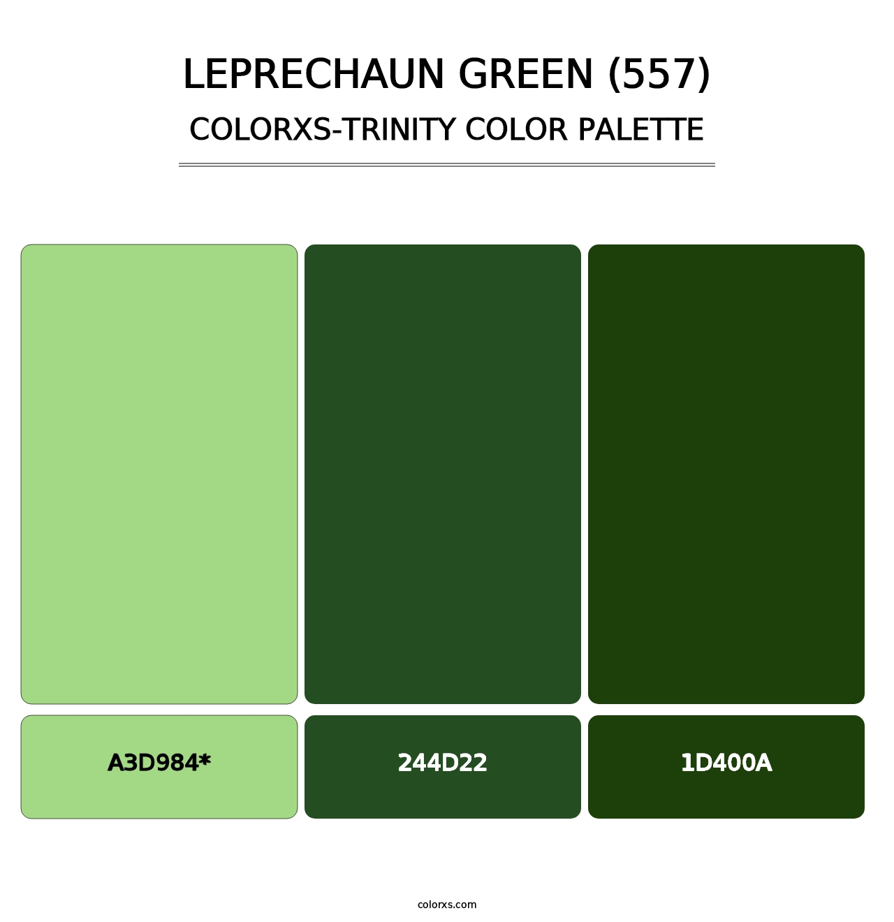 Leprechaun Green (557) - Colorxs Trinity Palette