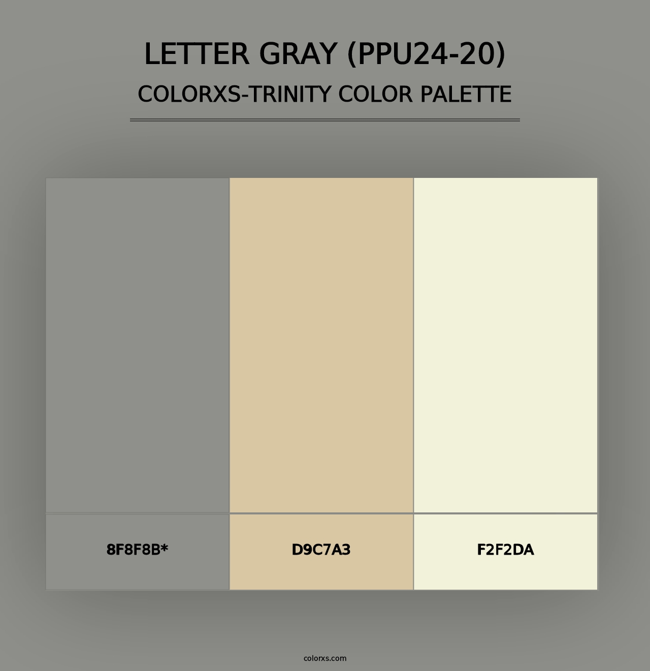 Letter Gray (PPU24-20) - Colorxs Trinity Palette