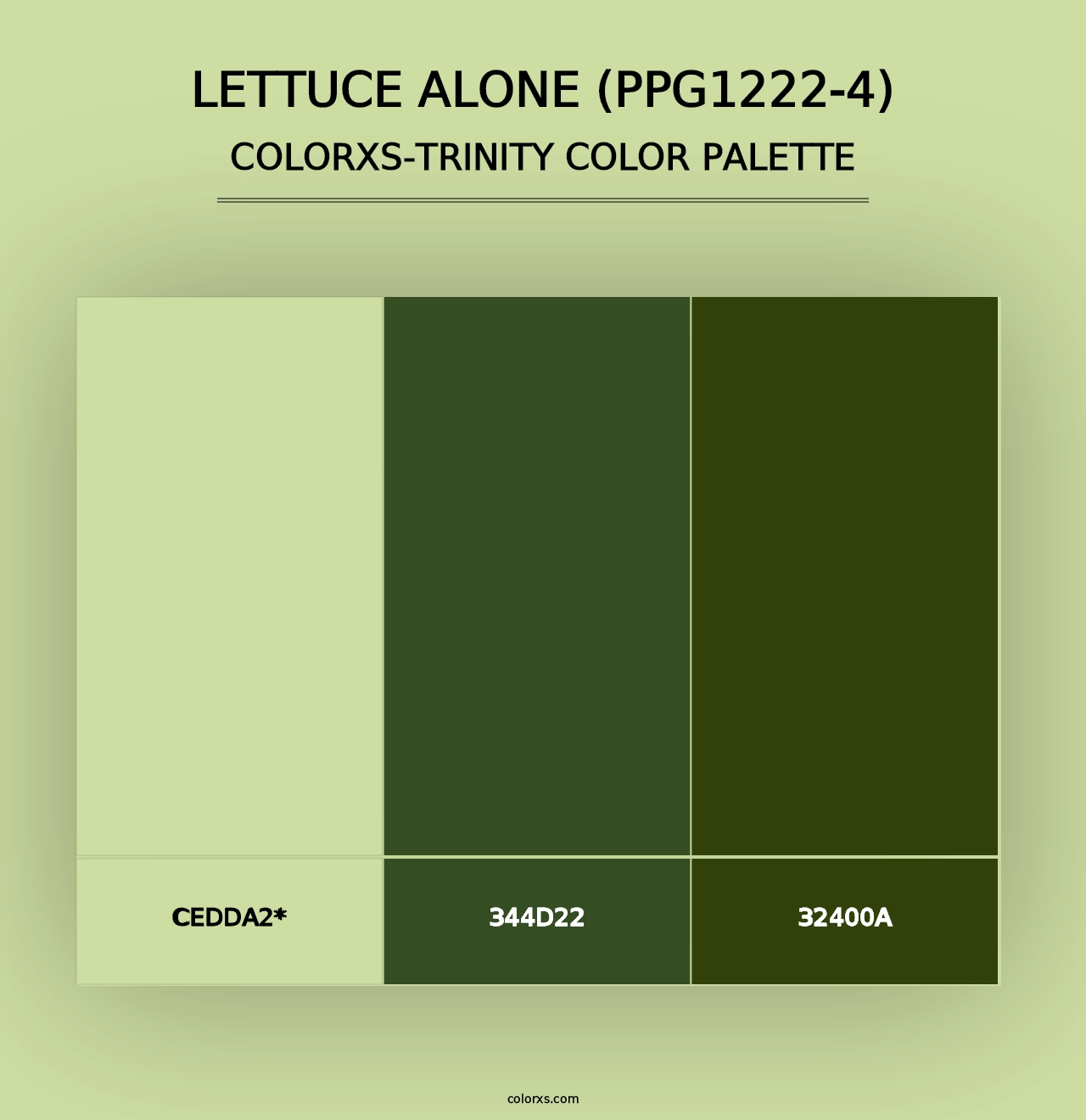 Lettuce Alone (PPG1222-4) - Colorxs Trinity Palette