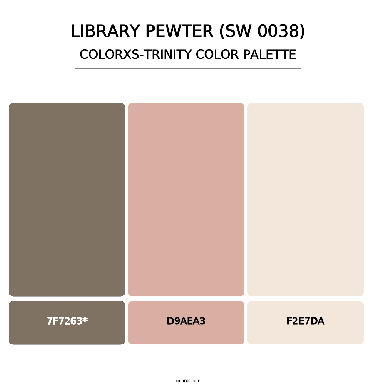 Library Pewter (SW 0038) - Colorxs Trinity Palette