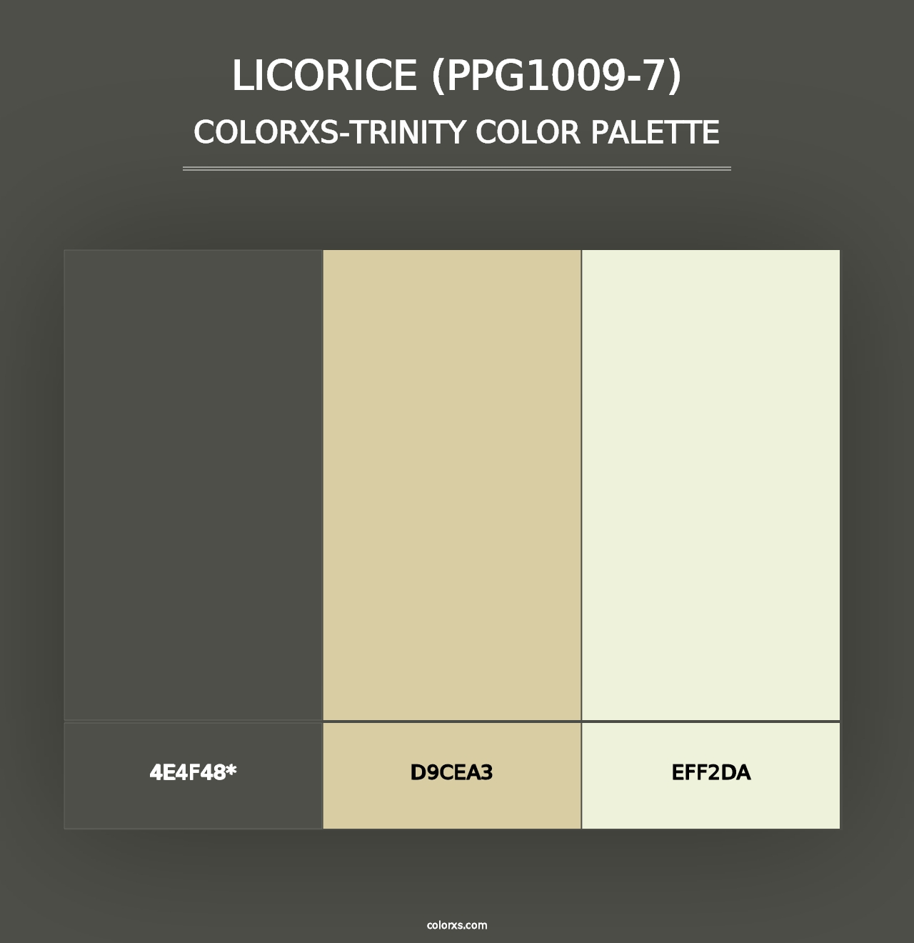 Licorice (PPG1009-7) - Colorxs Trinity Palette