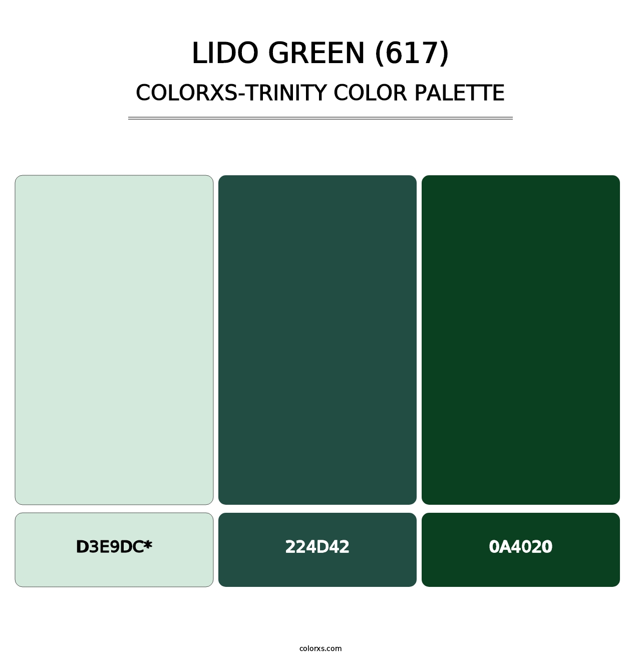 Lido Green (617) - Colorxs Trinity Palette