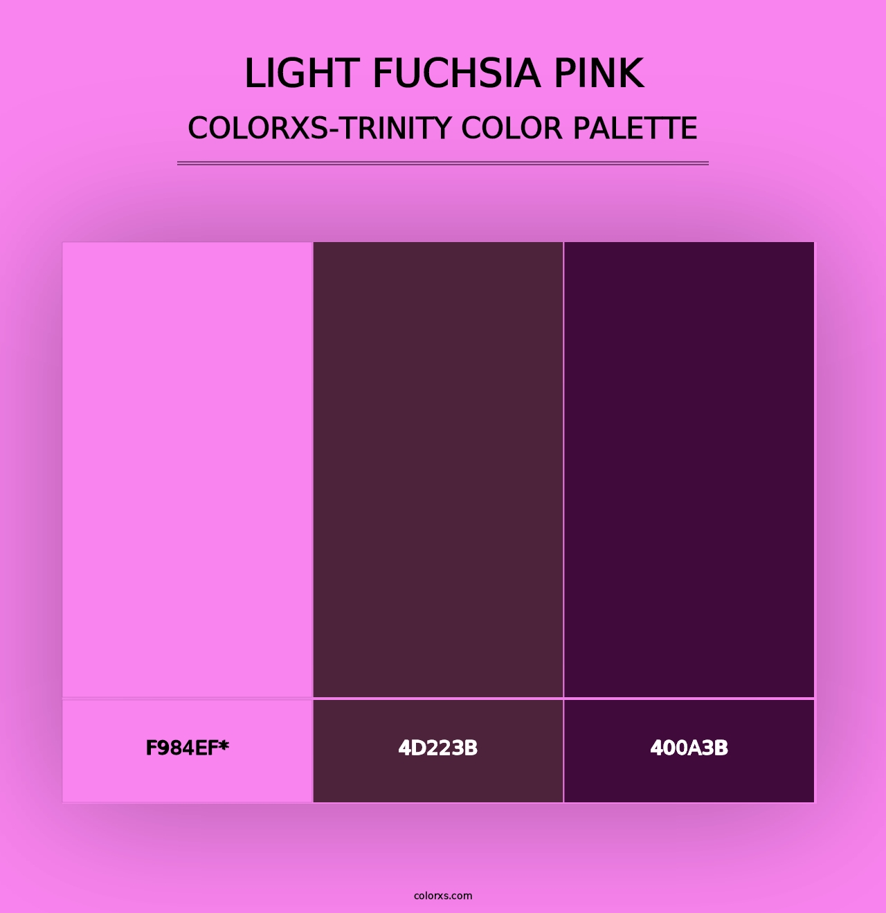 Light Fuchsia Pink - Colorxs Trinity Palette