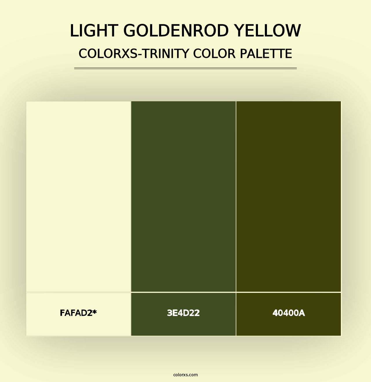 Light Goldenrod Yellow - Colorxs Trinity Palette