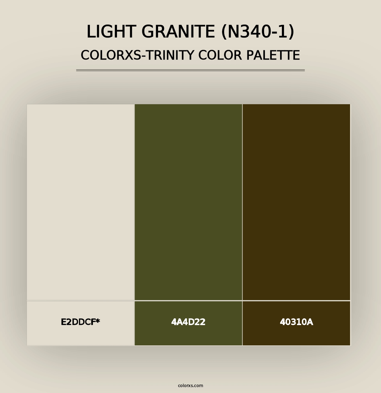 Light Granite (N340-1) - Colorxs Trinity Palette