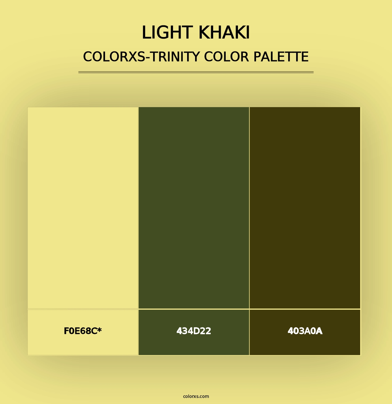 Light Khaki - Colorxs Trinity Palette