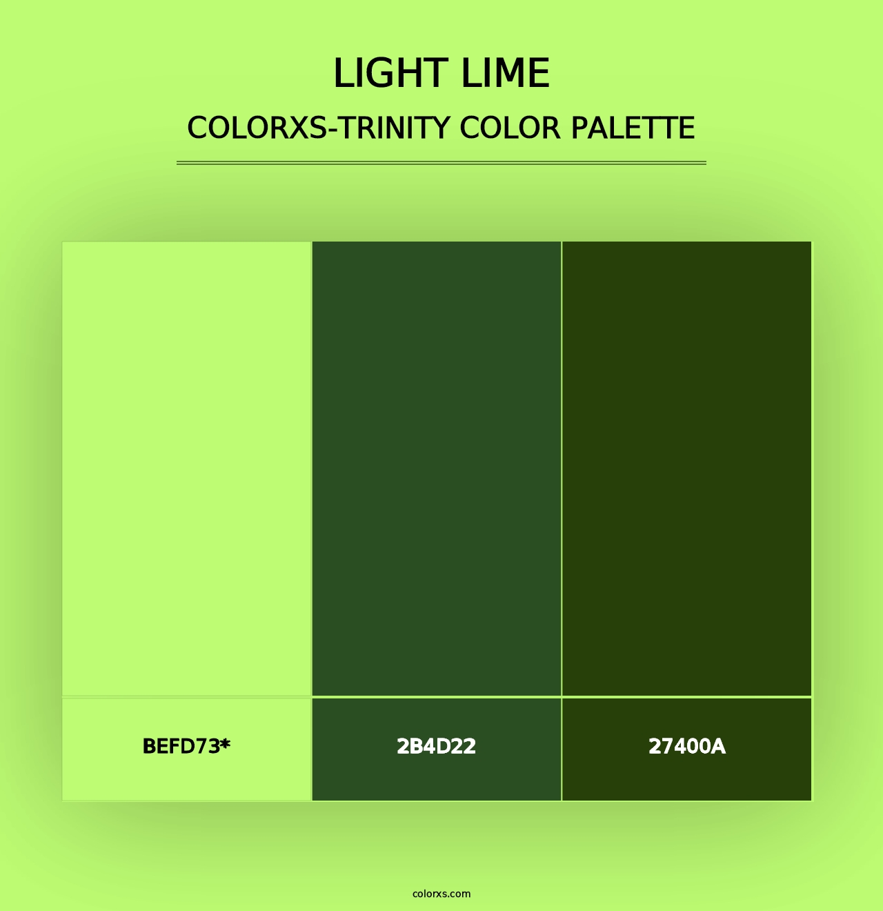 Light Lime - Colorxs Trinity Palette