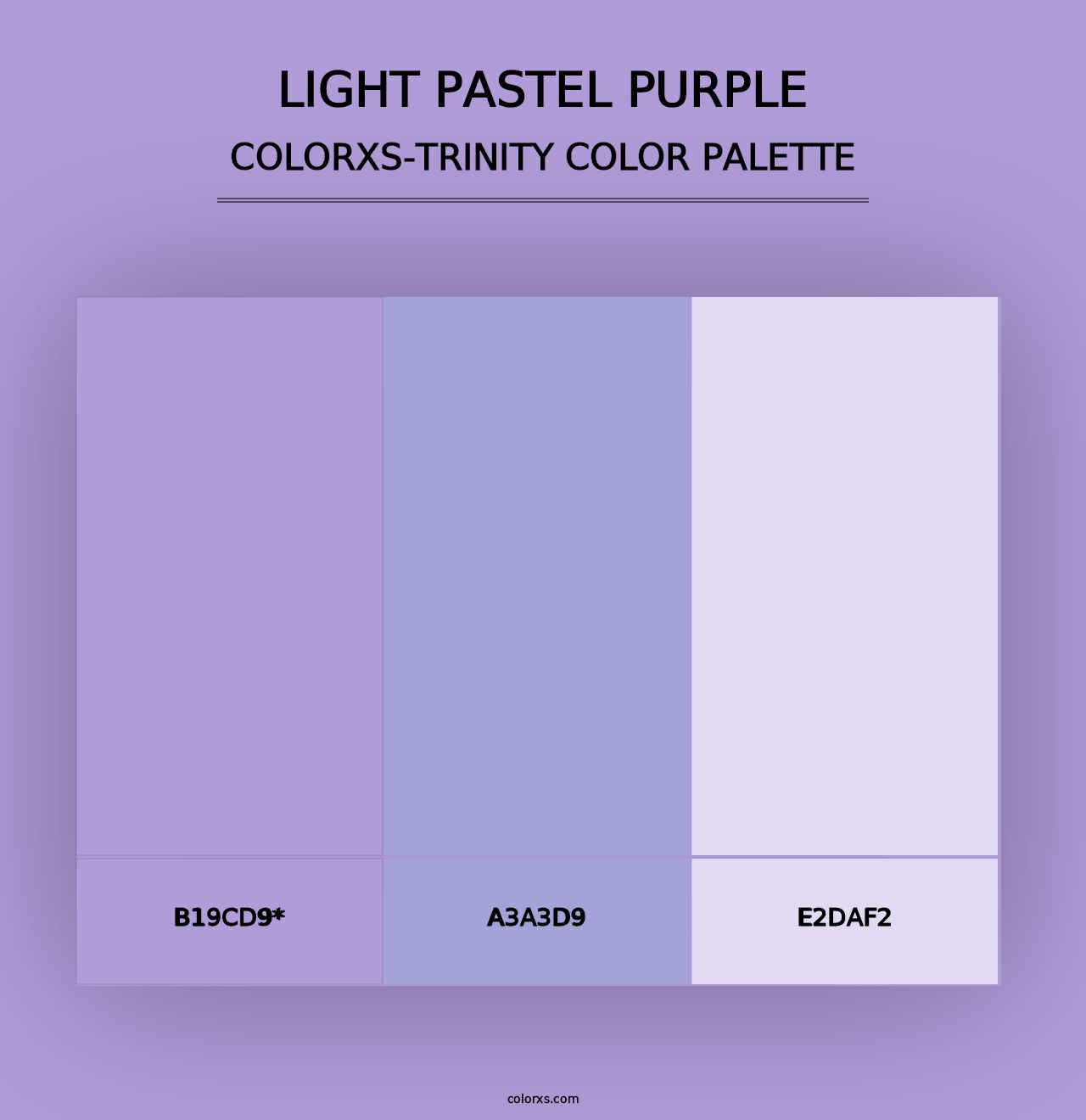 Light Pastel Purple - Colorxs Trinity Palette