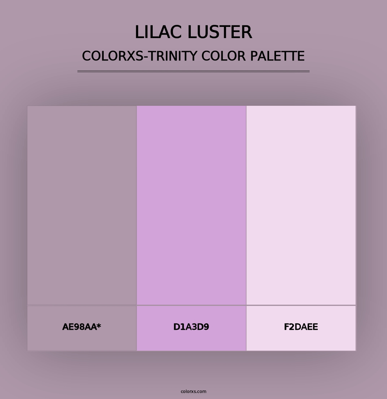 Lilac Luster - Colorxs Trinity Palette