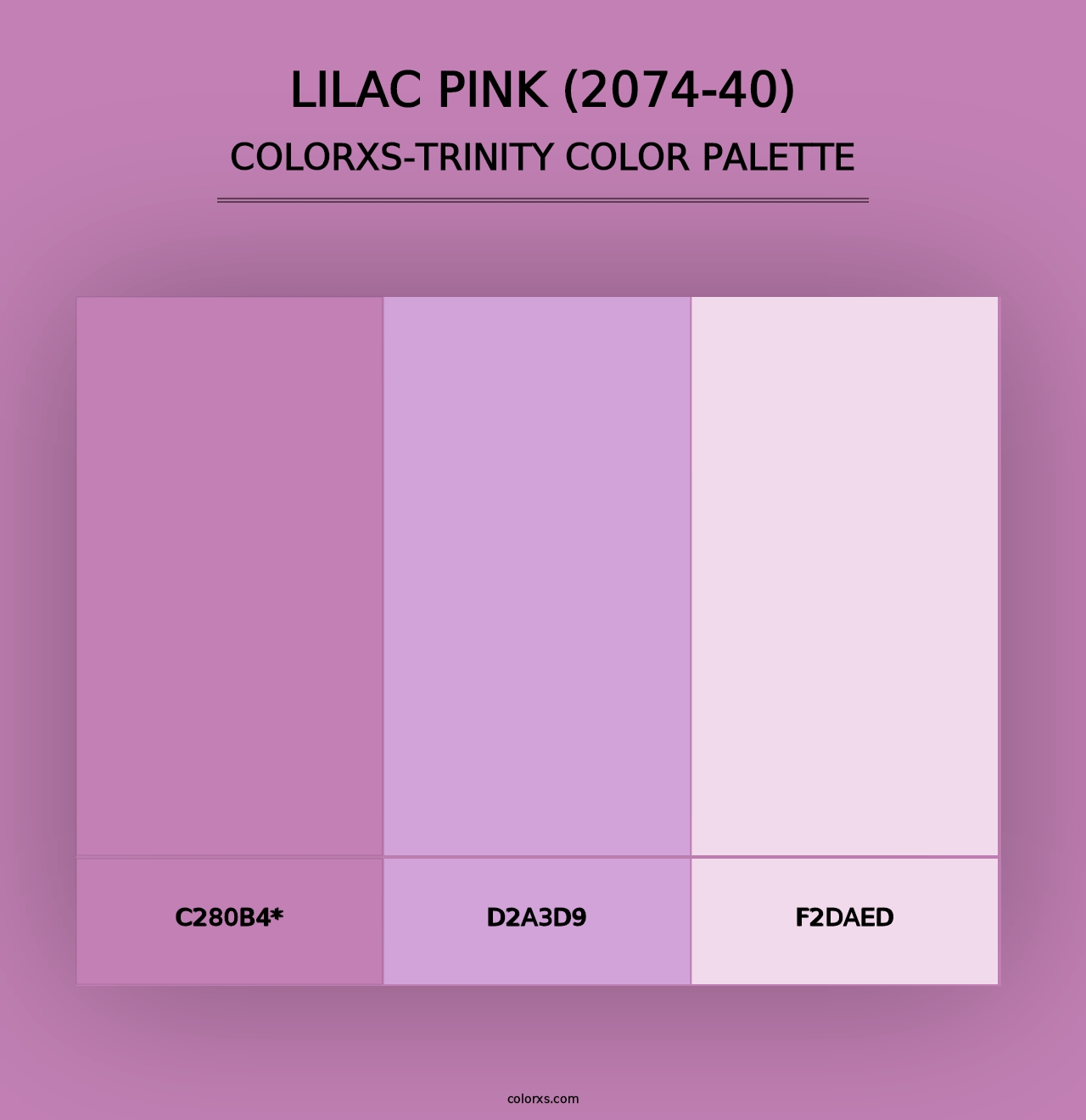 Lilac Pink (2074-40) - Colorxs Trinity Palette