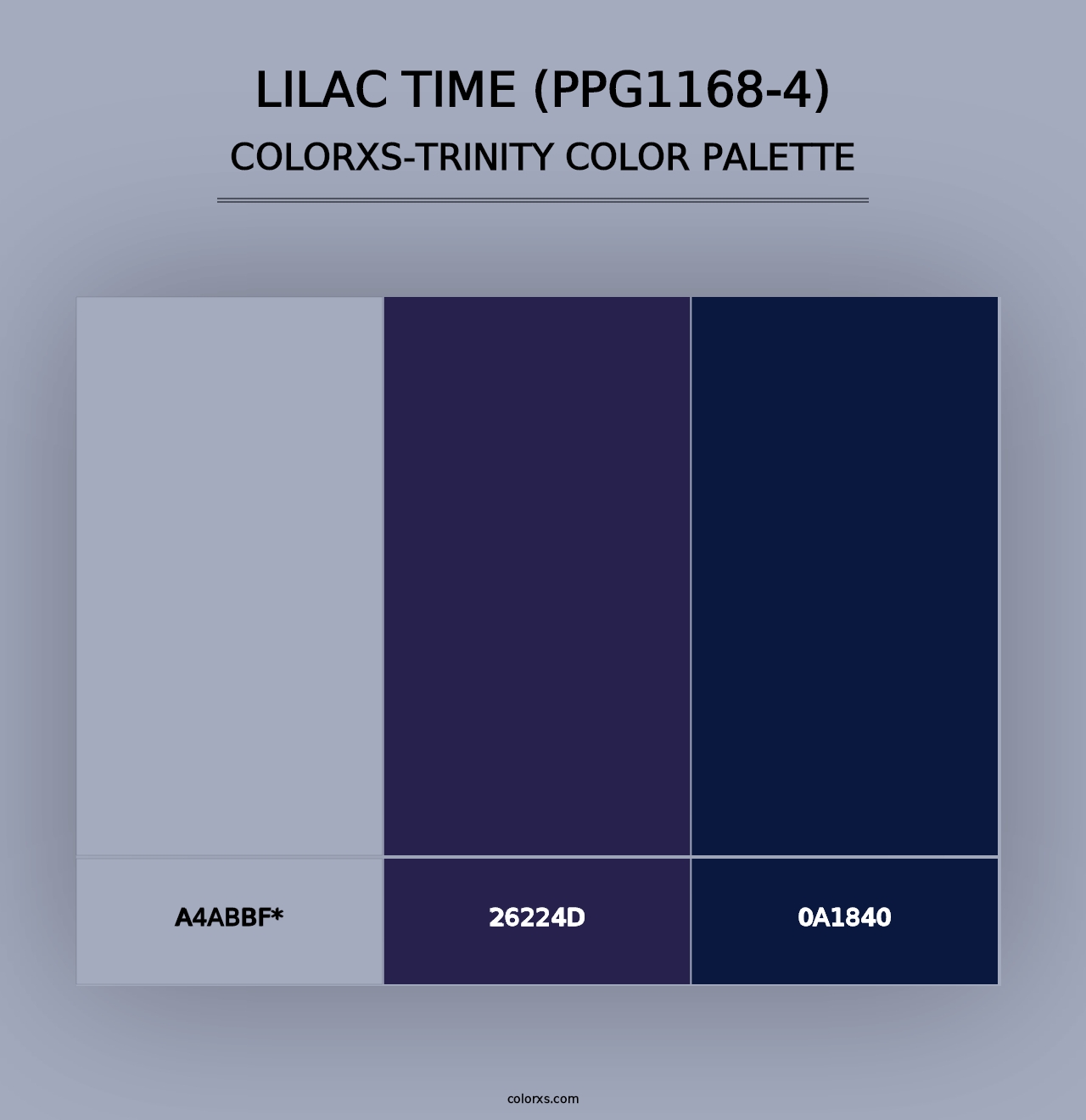 Lilac Time (PPG1168-4) - Colorxs Trinity Palette