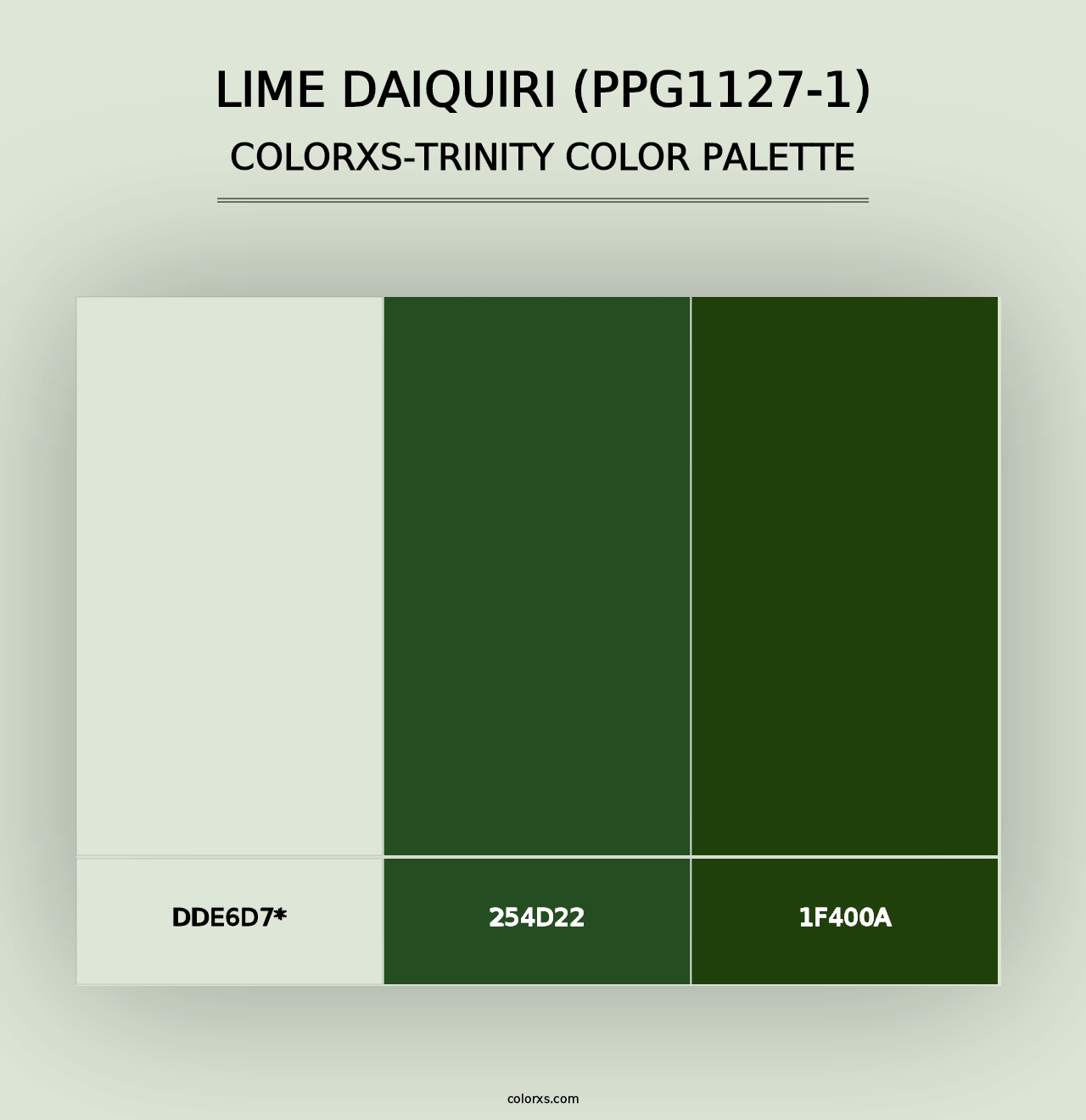 Lime Daiquiri (PPG1127-1) - Colorxs Trinity Palette