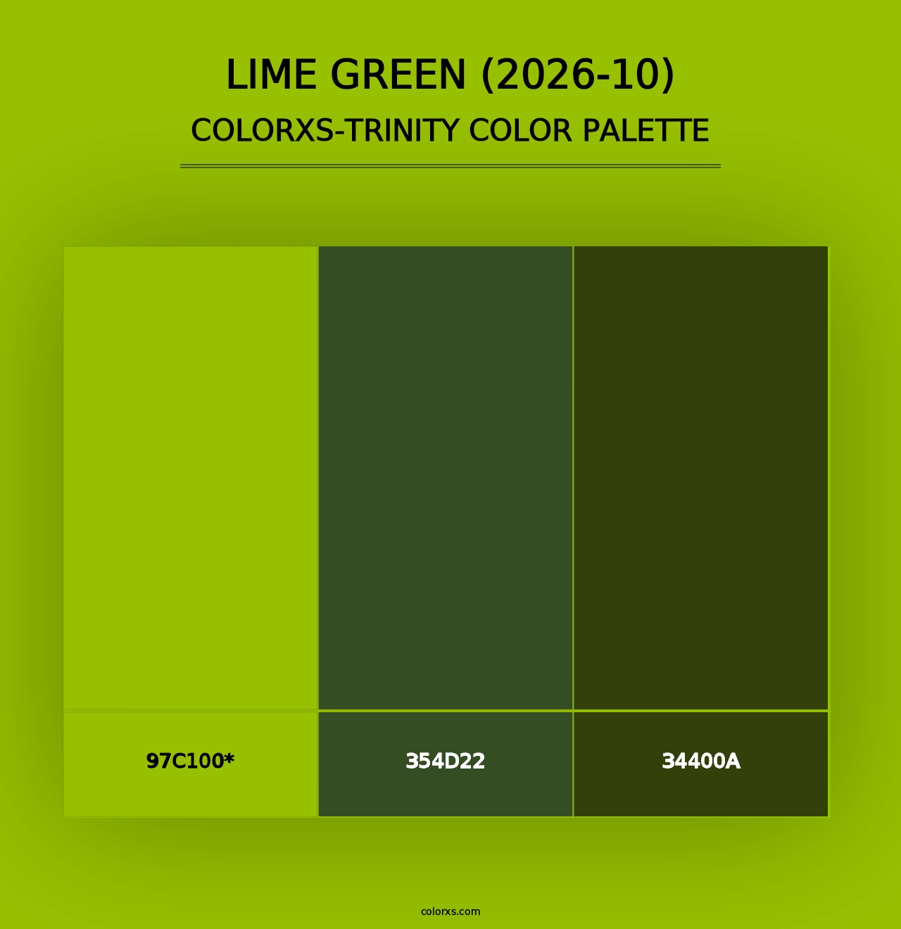 Lime Green (2026-10) - Colorxs Trinity Palette