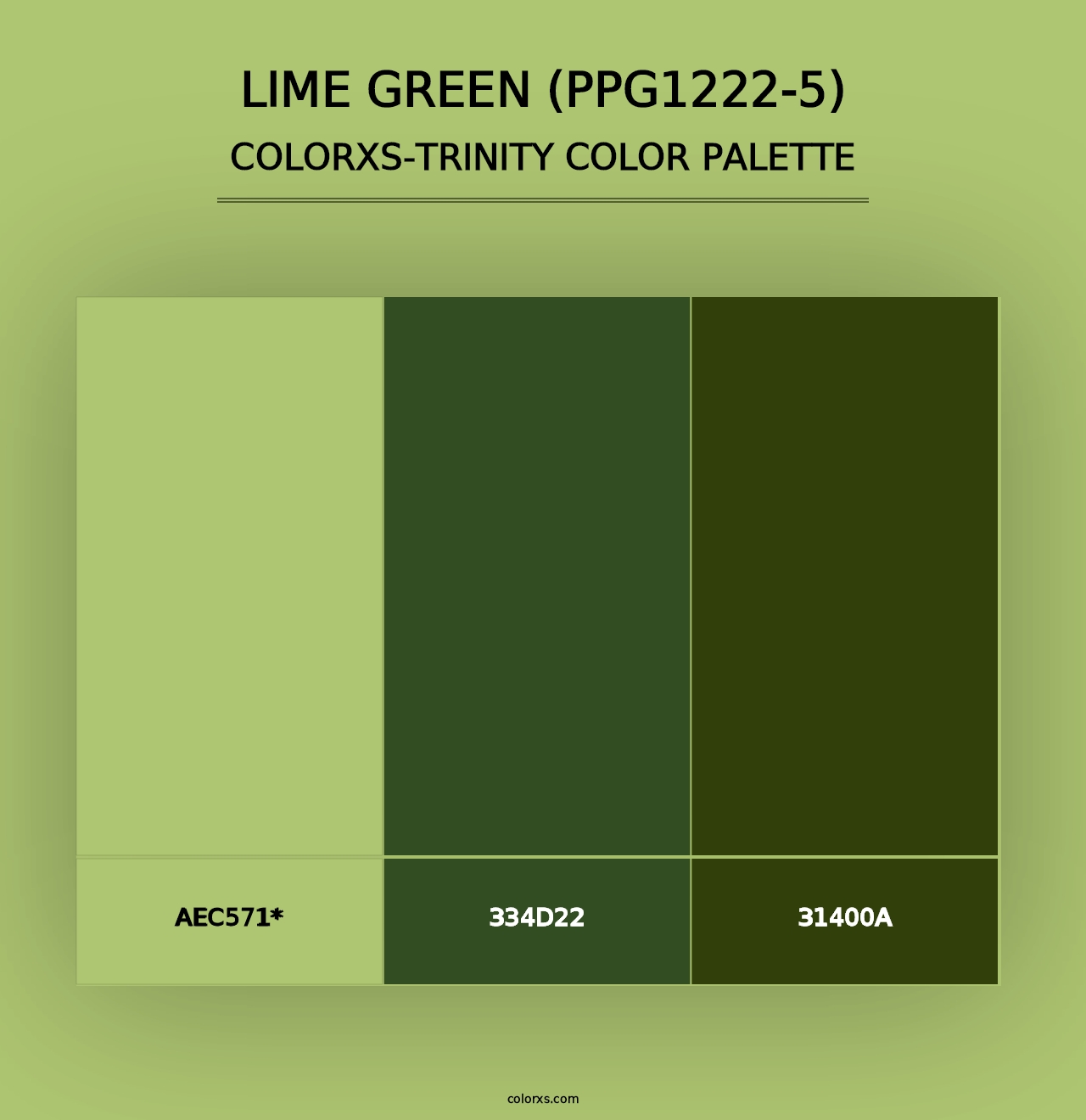 Lime Green (PPG1222-5) - Colorxs Trinity Palette