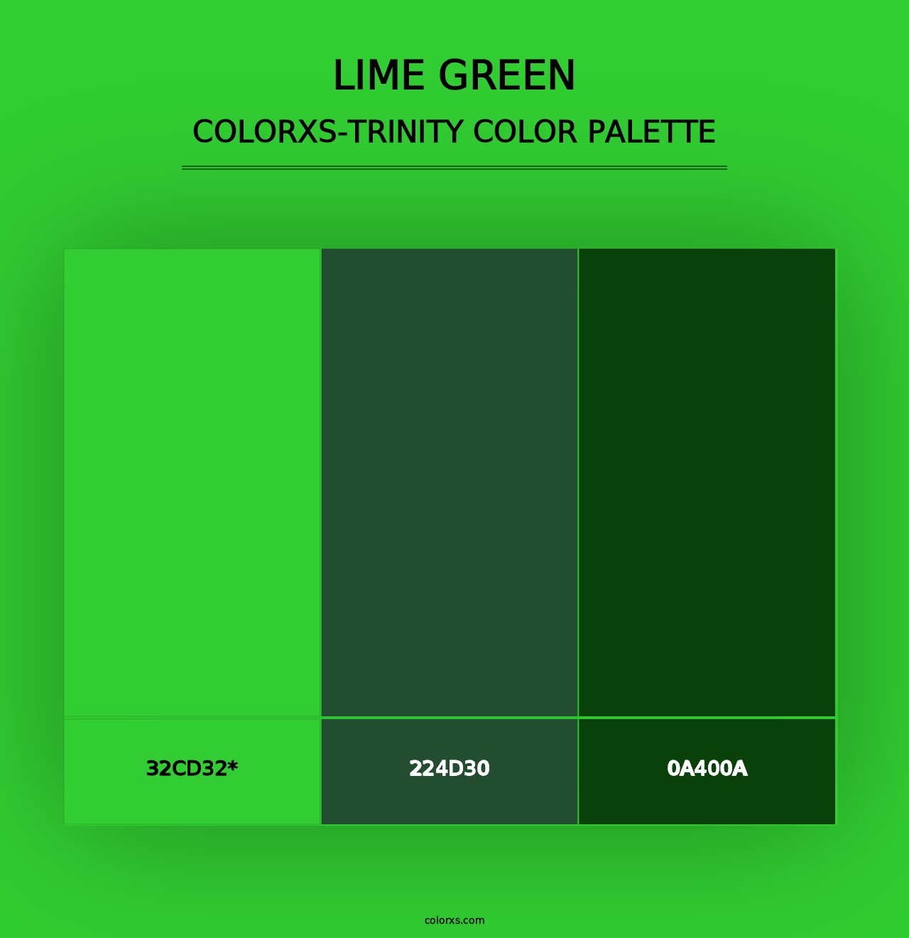 Lime Green - Colorxs Trinity Palette