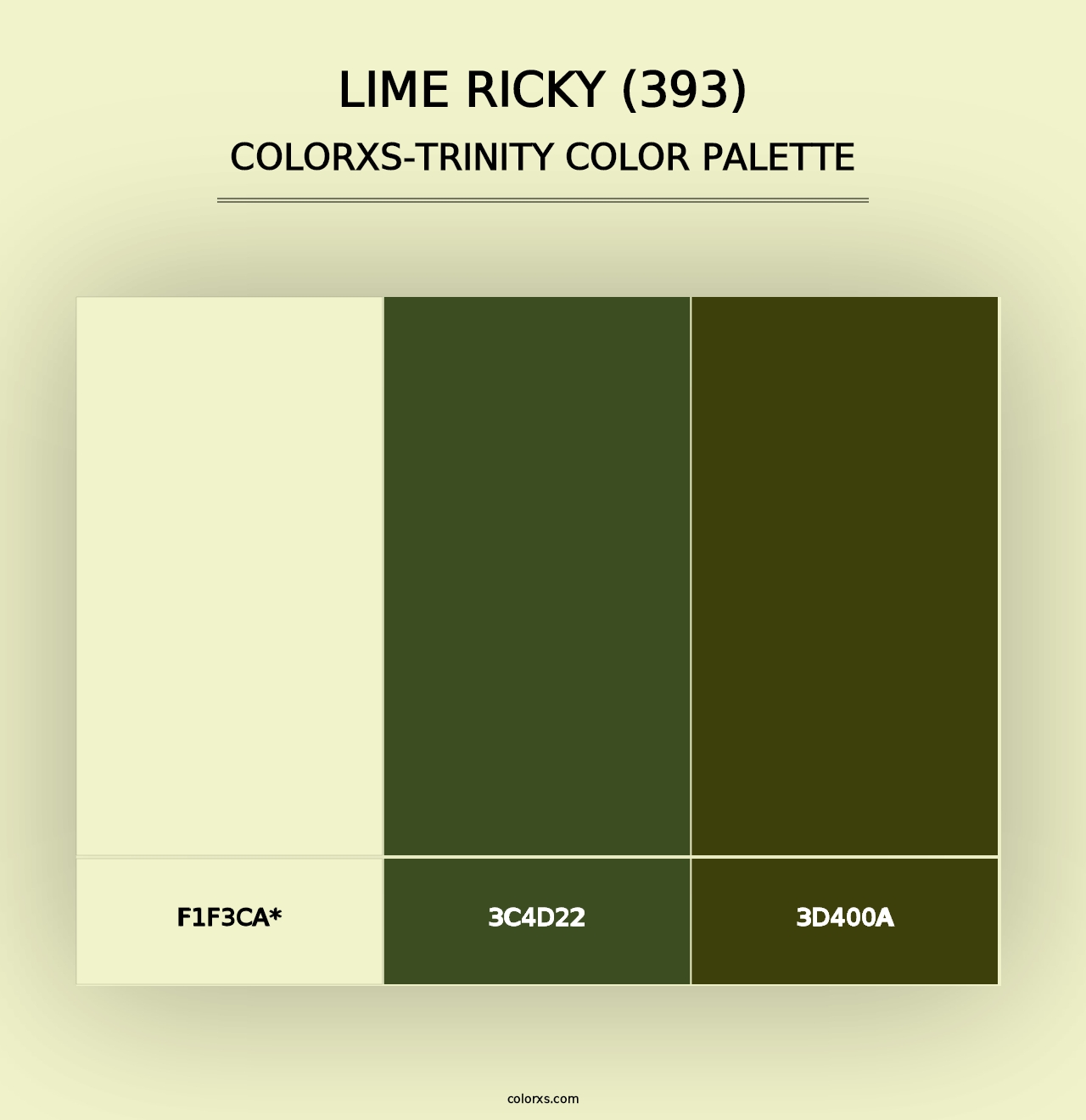 Lime Ricky (393) - Colorxs Trinity Palette