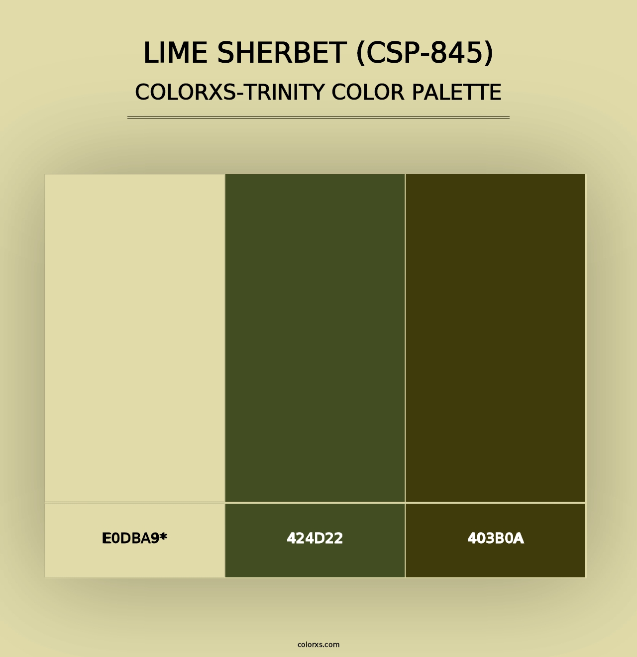 Lime Sherbet (CSP-845) - Colorxs Trinity Palette