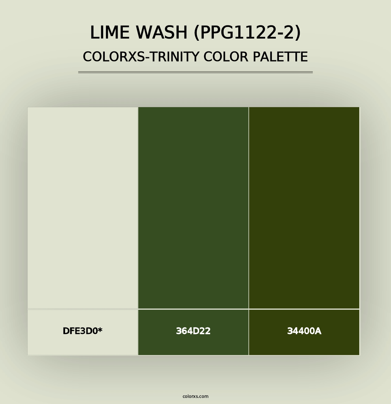 Lime Wash (PPG1122-2) - Colorxs Trinity Palette