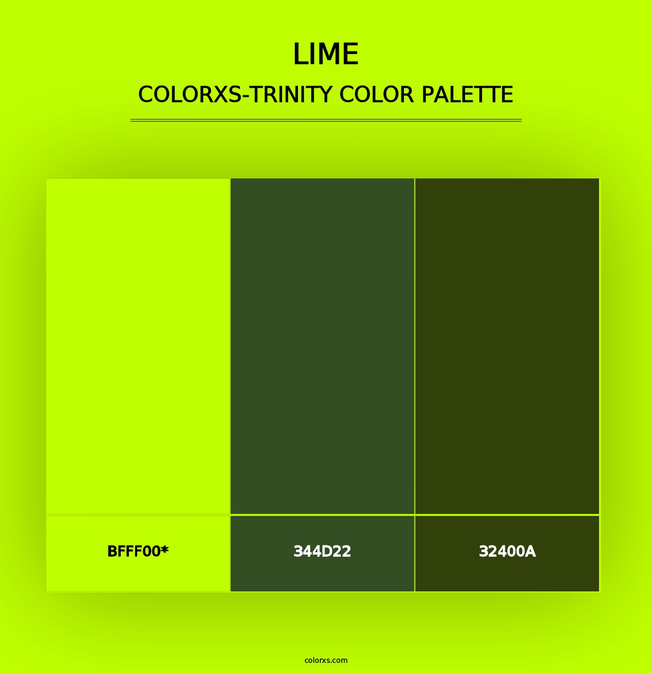 Lime - Colorxs Trinity Palette